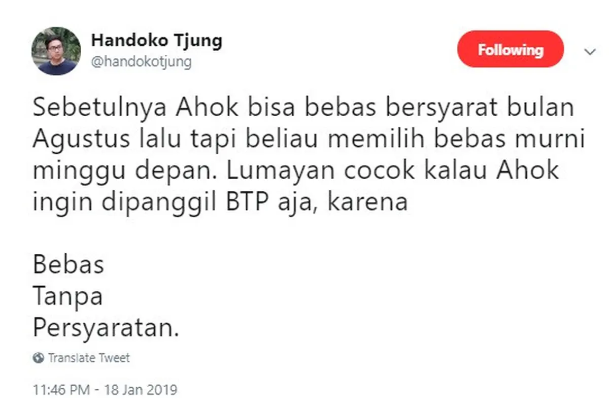 BTP (Foto: twitter/@handokotjung)