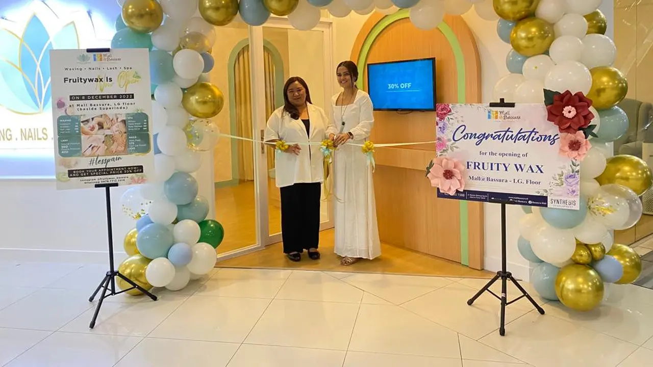 Salon kecantikan Fruitywax kembali membuka cabang baru, kali ini berlokasi di Mall@Bassura, Jalan Jenderal Basuki Rahmat, Cipinang Besar Selatan, Jatinegara.