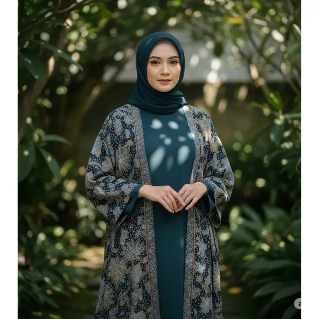 Model Outer untuk Gamis Polos. Foto: Gemini