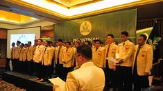Pelantikan Pengurus Pusat Pemuda Muhamadiyah periode 2014-2018 di Jakarta, Selasa (23/12/2014). (Liputan6.com/Johan Tallo)