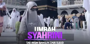 Umrah, Syahrini Tak Ingin Bangun dari Sujud