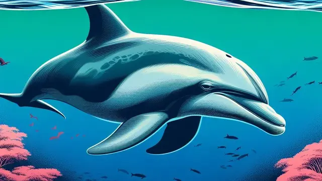Ilustrasi lumba-lumba raksasa