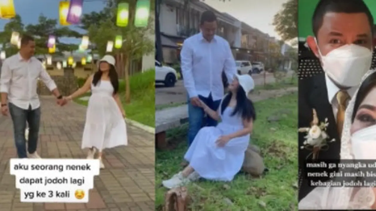 Beda Usia 20 Tahun, Viral Foto Prewedding Wanita 54 Tahun dengan Brondong