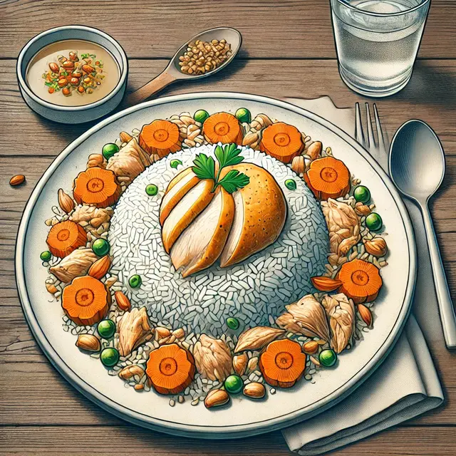 1. Nasi Tim Ayam Wortel