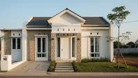 8 Inspirasi Fasad Rumah Tipe 36 dengan Material Campuran, Estetik Tanpa Renovasi Besar