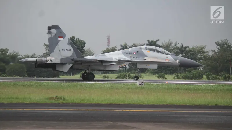 Panglima dan Kapolri Saat Naik Sukhoi