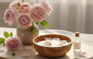 ilustrasi air mawar (created by AI)