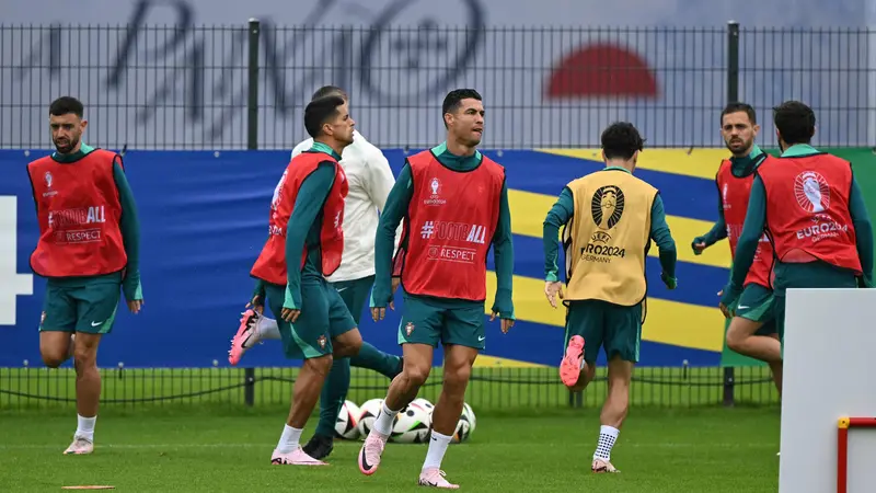 Latihan Portugal Jelang Hadapi Slovenia di Babak 16 Besar Euro 2024