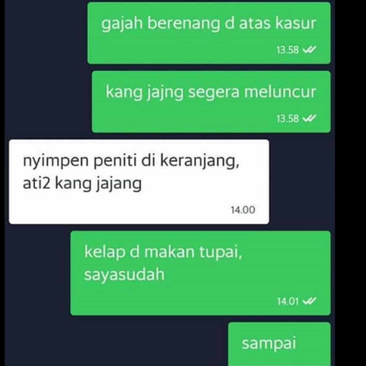Ngakak 7 Chat Lucu Kala Driver Ojek Online Berbalas Pantun Citizen6 Liputan6 Com