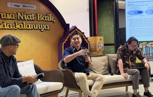 Direktur Infrastruktur Ekonomi Syariah KNEKS Sutan Emir Hidayat dalam Forum Jurnalis Jagoan, di Kantor Pusat Bank Jago, Jakarta, Rabu (4/3/2026). (Liputan6.com/Tira)