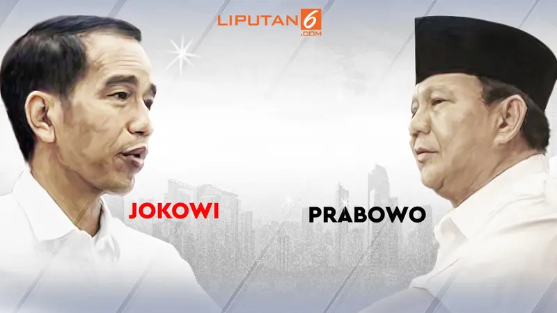 Banner Infografis Elektabilitas Jokowi Vs Prabowo
