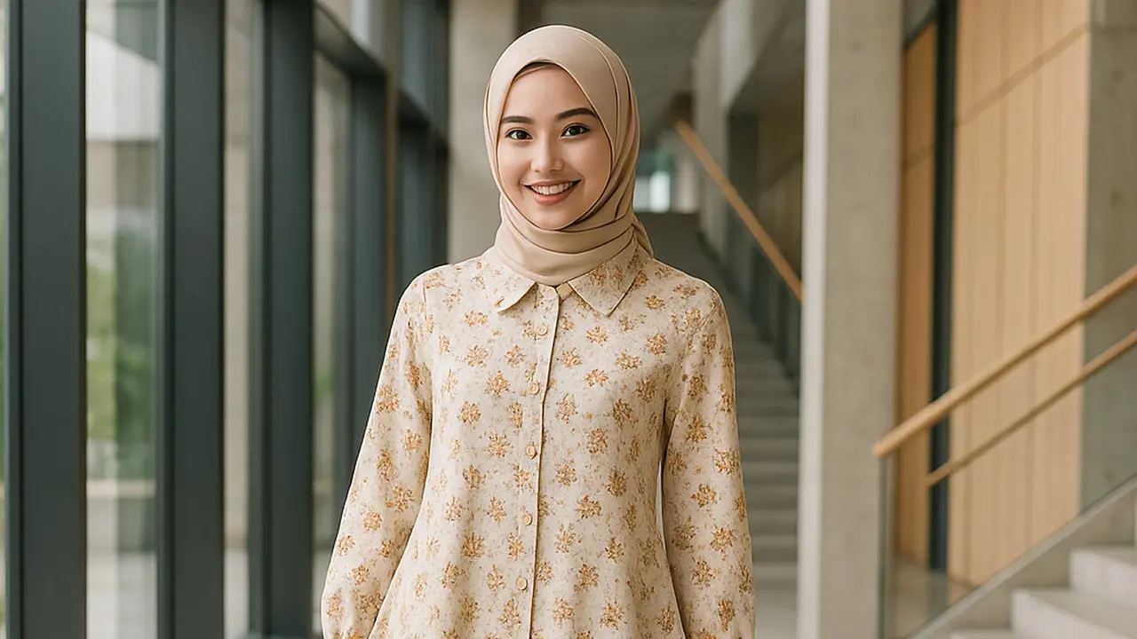 Model Tunik Kancing Depan Terbaru yang Lagi Trend