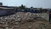 Hamparan sampah di Kampung Bengek, Penjaringan Utara, Jakarta Utara. (Liputan6.com/Ady Anugrahadi)