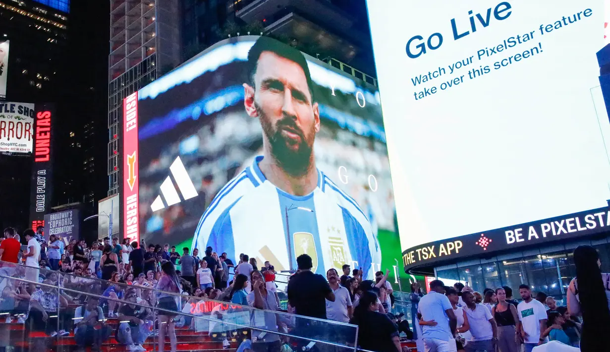 Berlaga di MetLife Stadium, East Rutherford, New Jersey, pada Rabu (10/7/2024) pagi WIB, Argentina tampil impresif dan meyakinkan. (Kena Betancur/AFP)