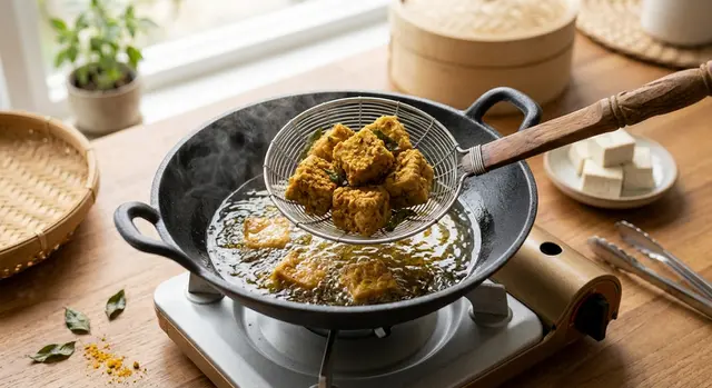 Cara Membuat Tahu Crispy Bumbu Kari