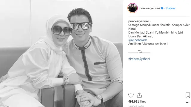 Syahrini dan Reino Barack (https://www.instagram.com/p/Bv86BLflXol/)