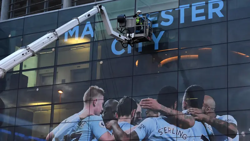 FOTO: Manchester City Mulai Mempersiapkan Pesta Juara Premier League