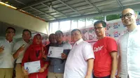 Aswari Rivai dan Indra Uno meresmikan OK OCE Kito (Liputan6.com / Nefri Inge)