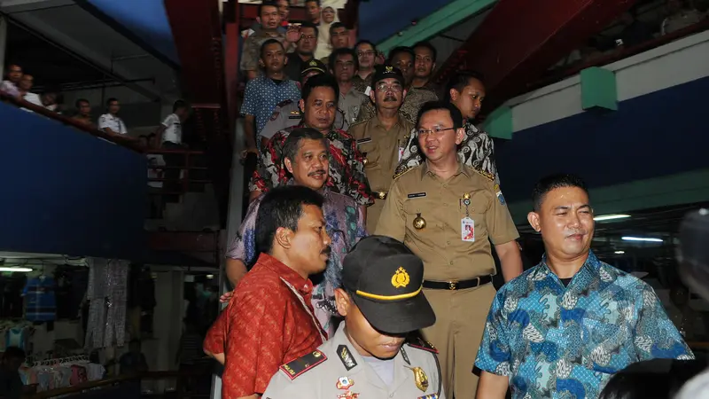 Ahok Tinjau Kondisi Pasar Blok G Tanah Abang