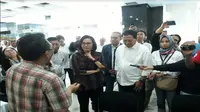 Menkeu Sri Mulyani pantau pelaporan SPT di KPP (Foto: Liputan6.com/Ilyas I)