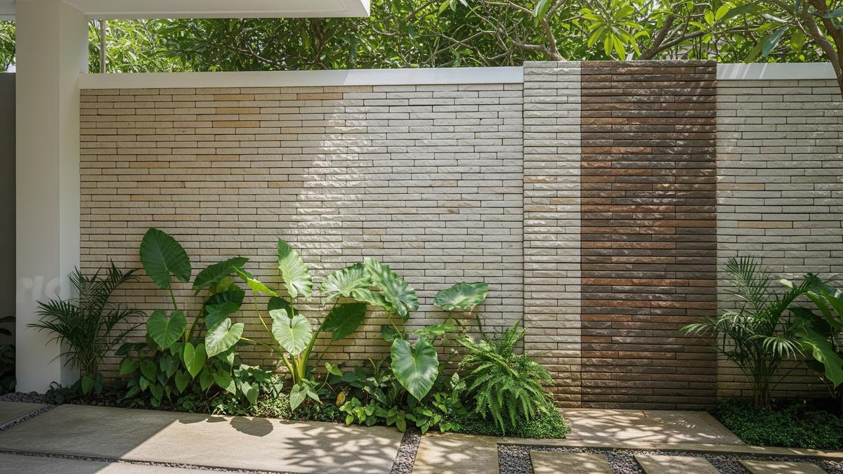 9 Model Pagar Tembok Samping Rumah Minimalis, Area Carport dan Teras Lebih Modern