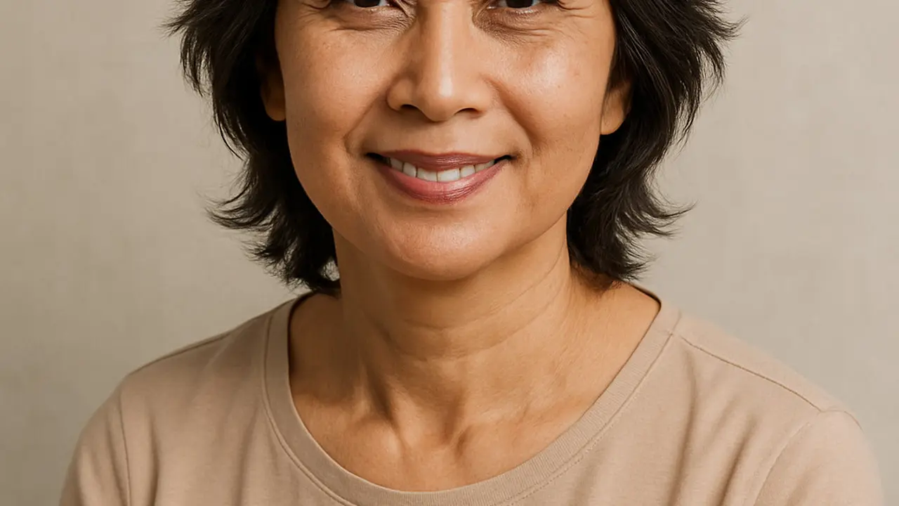 Potongan Shaggy Layer Pendek untuk Ibu-Ibu Usia 50 Tahunan/Ilustrasi Gambar AI