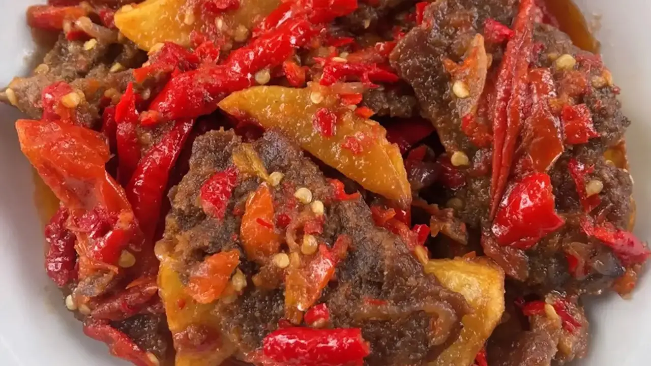 Ilustrasi Dendeng Balado