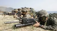 Latihan gabungan tentara Korea Selatan dan Amerika Serikat (AP PHOTO)