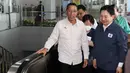 Kunjungan Menteri Won Hee-ryong tersebut untuk mengikuti lelang konstruksi proyek lanjutan LRT fase 1B dengan rute Velodrome-Manggarai dengan panjang lintasan 6,3 kilometer yang akan dimulai pada pertengahan tahun ini. (Liputan6.com/Herman Zakharia)