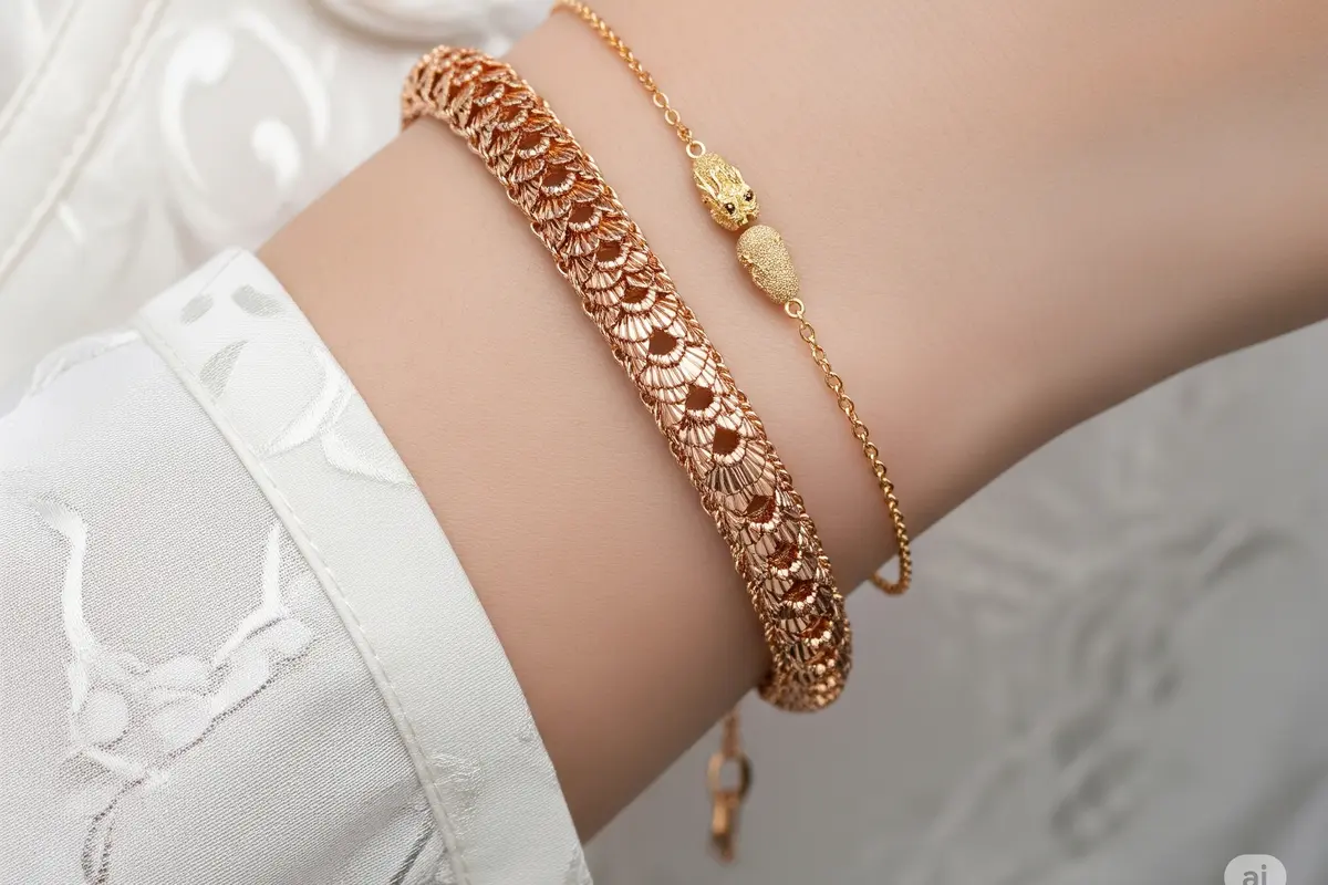 9 Model Gelang Emas Rantai Sisik Naga Terpopuler untuk Koleksi Perhiasan Anda