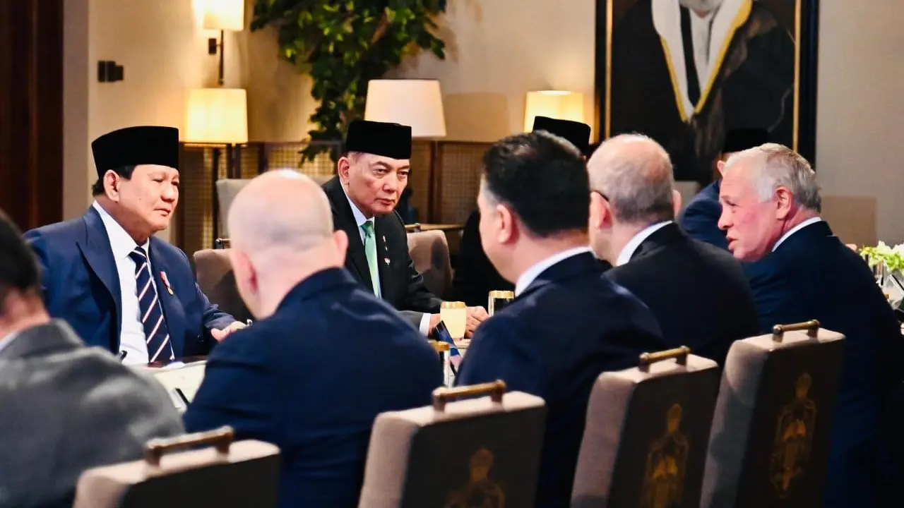 Presiden Prabowo Subianto melakukan pertemuan bilateral dengan Raja Yordania, Abdullah II bin Al-Hussein di Istana Al Husseiniya, Amman, Yordania Senin (14/4/2025).