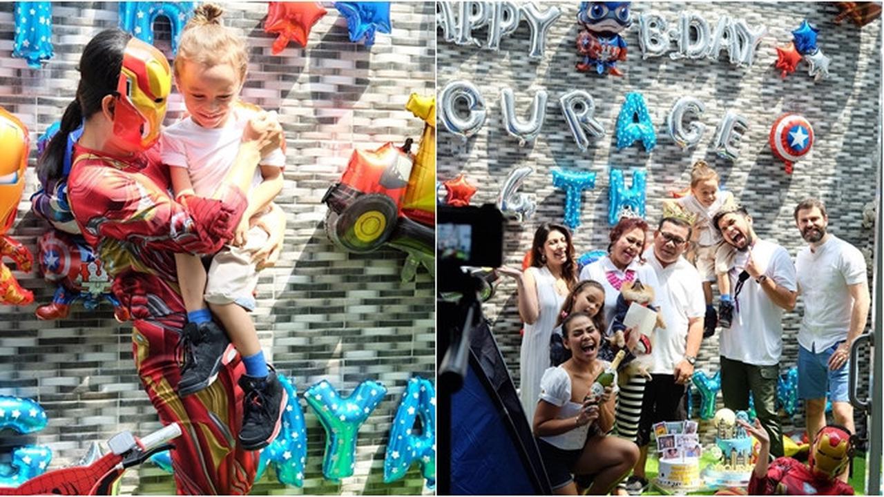 Momen ulang tahun Courage anak Melaney Ricardo dan Tyson Lynch