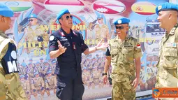 Citizen6, Lebanon: Dansatgas POM TNI Konga XXV-D/UNIFIL, Letnan Kolonel Cpm Ida Bagus Rahwan Diputra,menerima kunjungan FPM (Force Provost Marshal) Letnan Kolonel Desideri Andrea, Senin (7/5). (Pengirim: Badarudin Bakri)