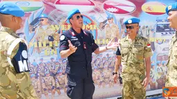 Citizen6, Lebanon: Dansatgas POM TNI Konga XXV-D/UNIFIL, Letnan Kolonel Cpm Ida Bagus Rahwan Diputra,menerima kunjungan FPM (Force Provost Marshal) Letnan Kolonel Desideri Andrea, Senin (7/5). (Pengirim: Badarudin Bakri)