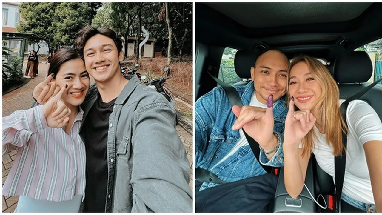 Potret 9 Pasangan Artis Kompak Pergi Nyoblos, Wajah Sumringah Usai Pakai Hak Pilih