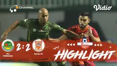 Pertandingan #ShopeeLiga1, antara #TiraPersikabo VS #Borneo yang berlangsung di Stadion Pakansari Bogor, Jawa Barat pada hari Ming...