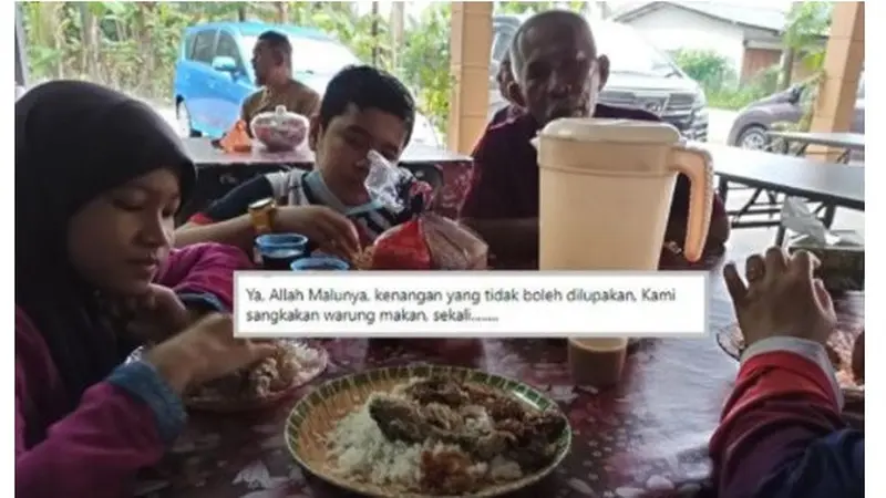 Disangka Warung, Keluarga Ini Ternyata Makan di Rumah Orang