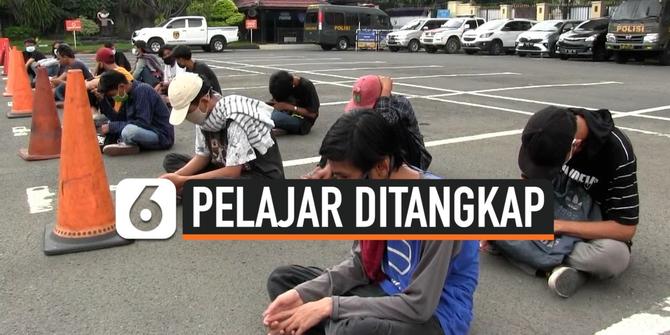 VIDEO: Berniat Ikut Unjuk Rasa, Ratusan Pelajar Tangerang Diamankan Polisi