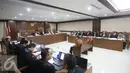 Suasana sidang kasus suap PT Brantas Abipraya di Pengadilan Tipikor, Jakarta, Rabu (3/8). Sudung dan Tomo disebut dijanjikan uang dari dua bos BUMN itu senilai Rp 2,5 miliar dalam bentuk dollar AS sejumlah USD 186.035,00. (Liputan6.com/Immanuel Antonius)