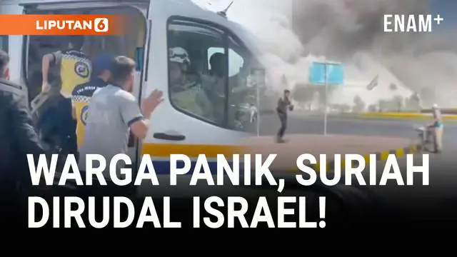 VIDEO: Suasana Panik Saat Damaskus Suriah Dihantam Rudal Israel