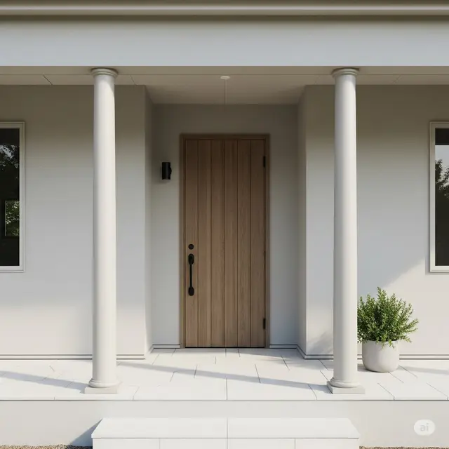 Model Teras 2 Tiang Rumah Sederhana. Foto: Gemini