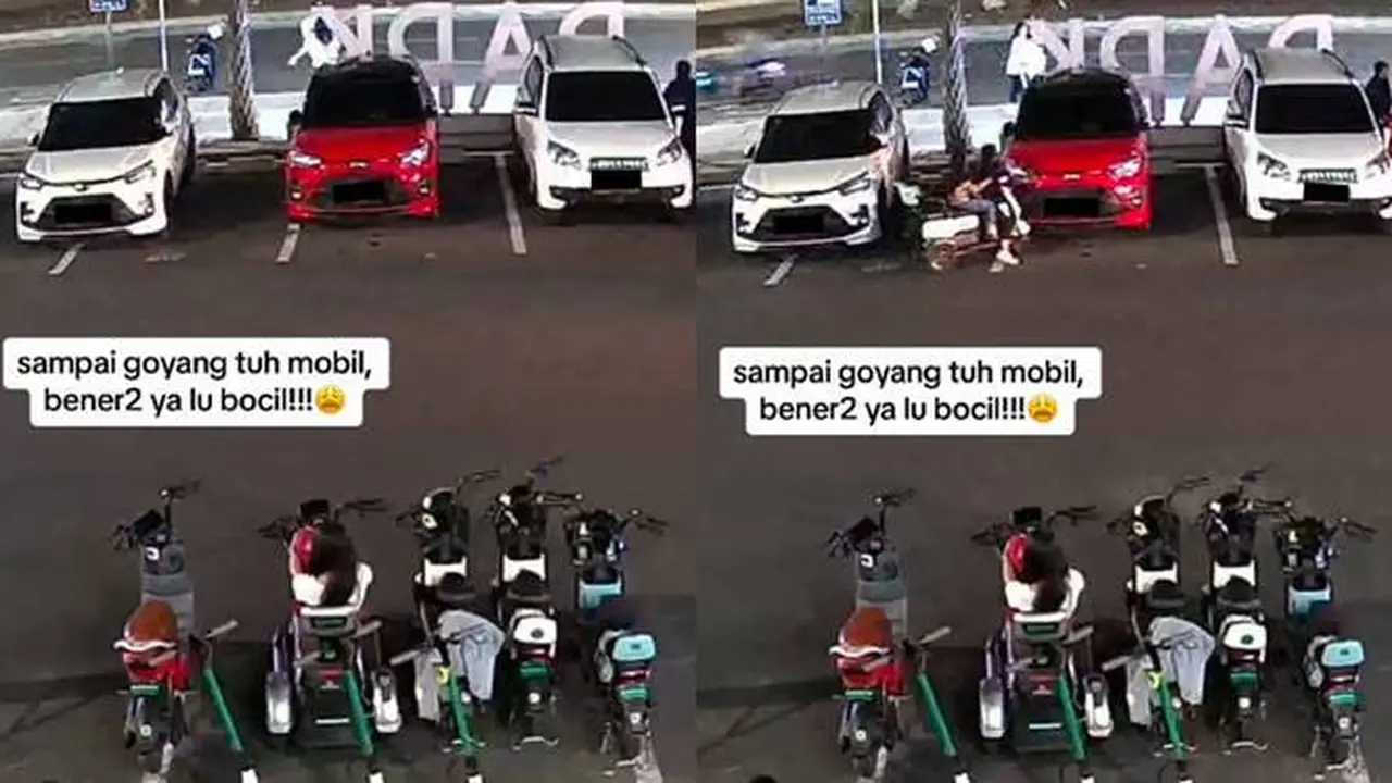 Viral Bocah Naik Sepeda Listrik Tabrak Mobil di Makassar, Langsung Melarikan Diri