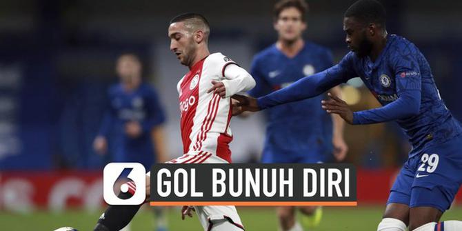 VIDEO: Laga Panas Ajax Kontra Chelsea Diwarnai Gol Bunuh Diri
