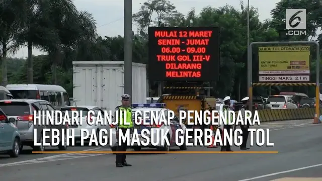 VIDEO: Hindari Ganjil Genap, Pengendara Berangkat Lebih Pagi