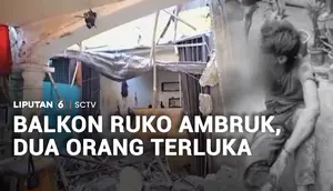 Balkon Ruko di Bekasi Ambruk, Dua Orang Terluka Tertimpa Reruntuhan