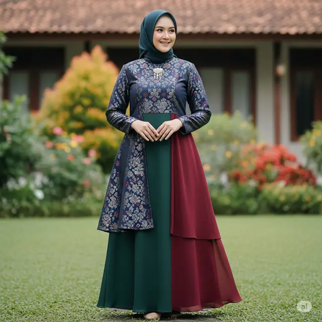 Model Brokat Gamis untuk Orang Gemuk. Foto: Gemini