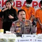 Konferensi pers pengungkapan peredaran sabu 276 kilogram di Polda Riau. (Liputan6.com/M Syukur)