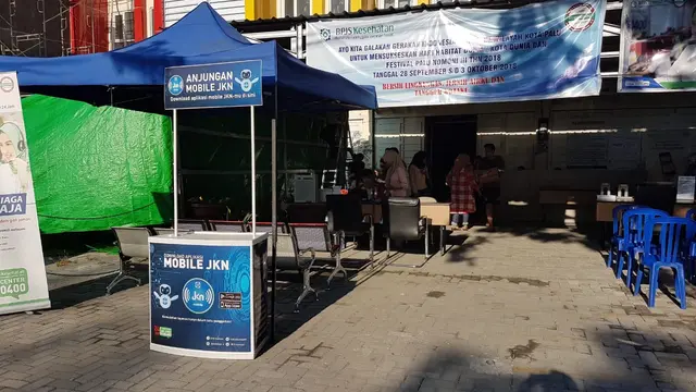 BPJS Kesehatan Cabang Palu buka pelayanan di depan kantor untuk antisipasi gempa susulan (Foto: BPJS Kesehatan)