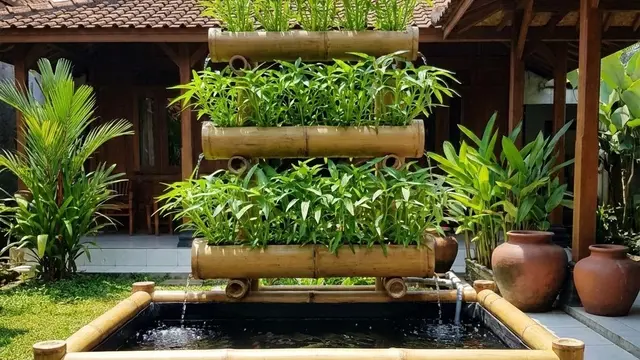 Kebun Sayur Mini Dengan Kombinasi Vertical Tower