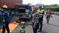 Kondisi Tol JORR Usai Tabrakan Beruntun Enam Kendaraan